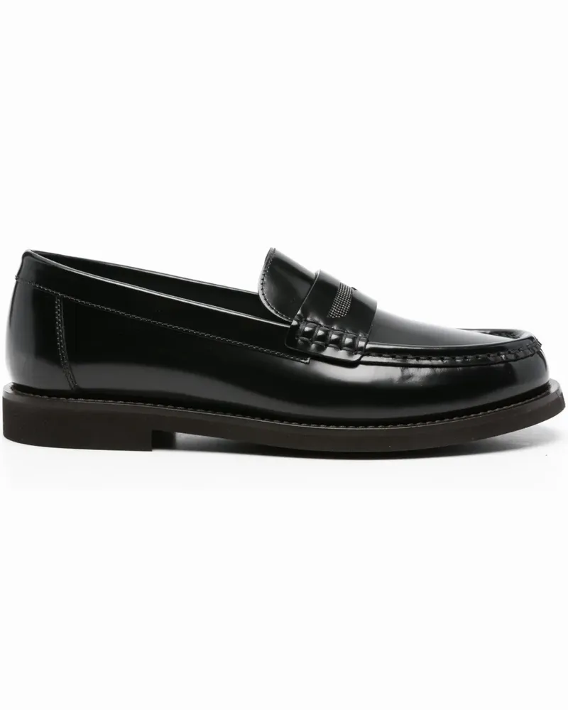 Brunello Cucinelli Monili Loafer mit Kettendetail - Schwarz Schwarz