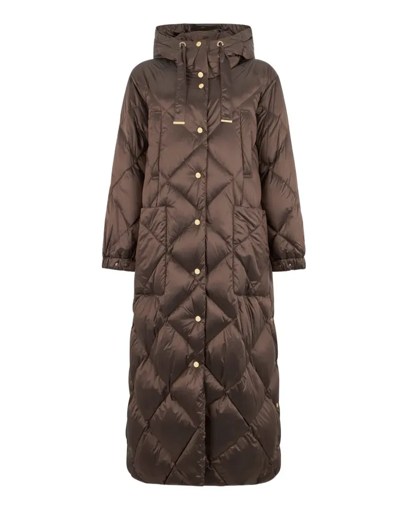 Max Mara Lange Steppjacke aus gestepptem, wasserabweisendem Stoff - Braun Braun