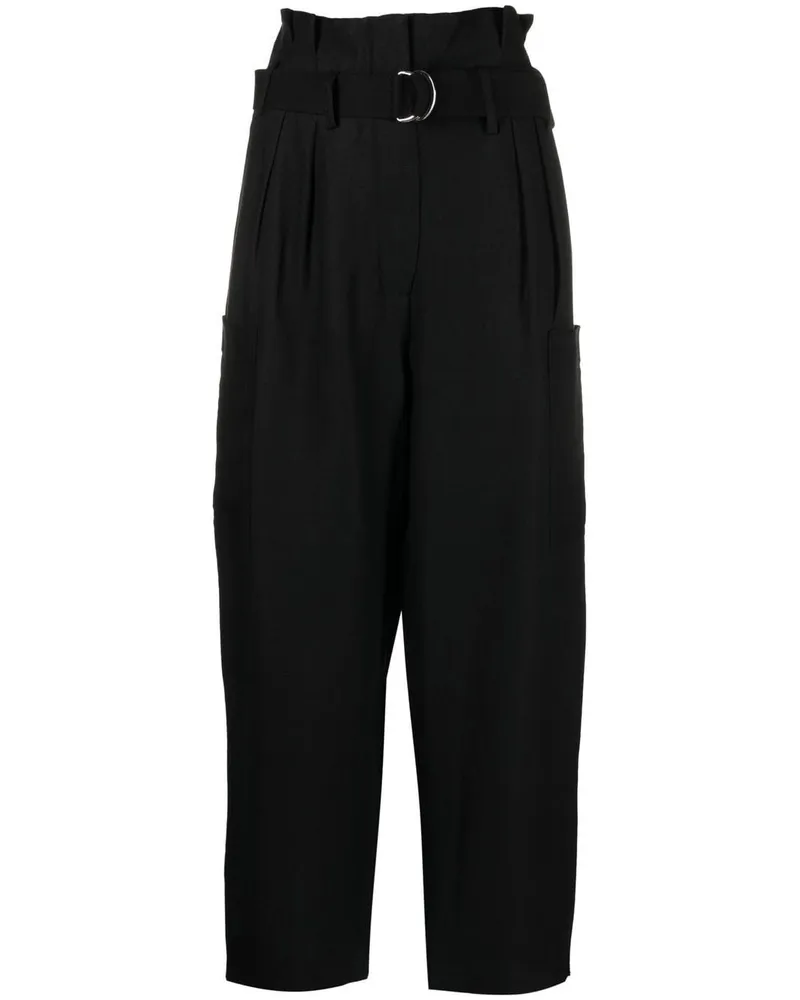 IRO Hose mit hohem Bund - Schwarz Schwarz