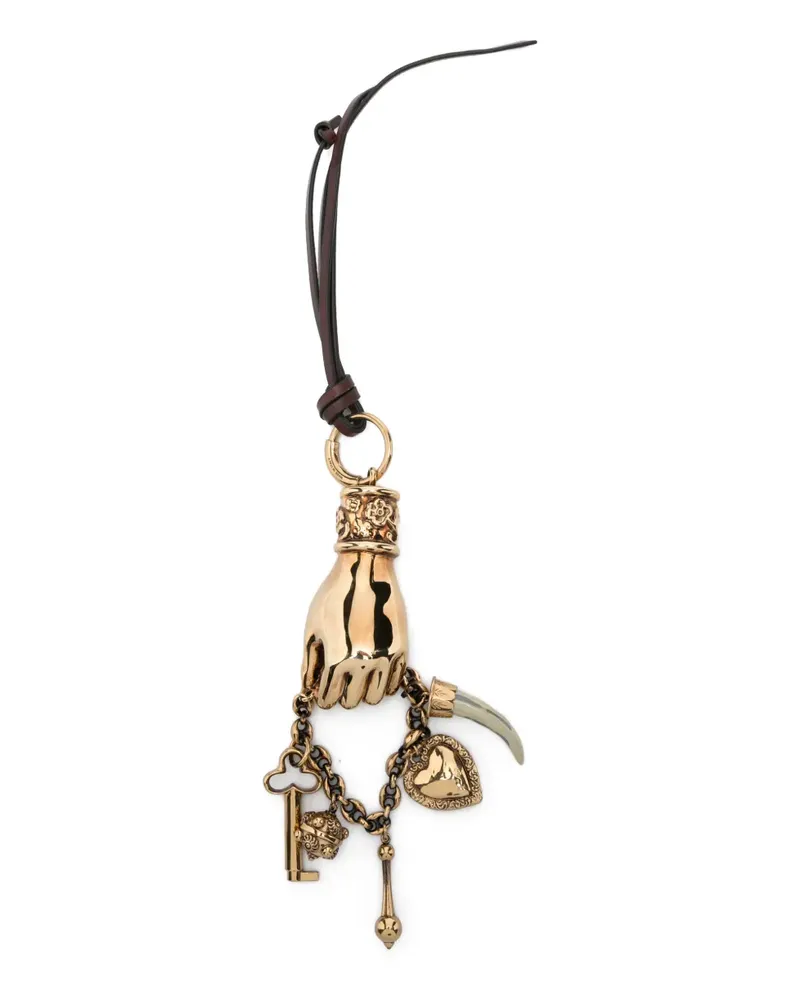 Chloé Lederriemen-Tasche mit Handanhänger - Gold Gold