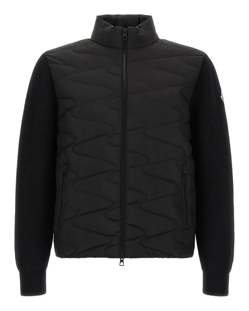 Moncler quilted panelled jacket - Schwarz Schwarz
