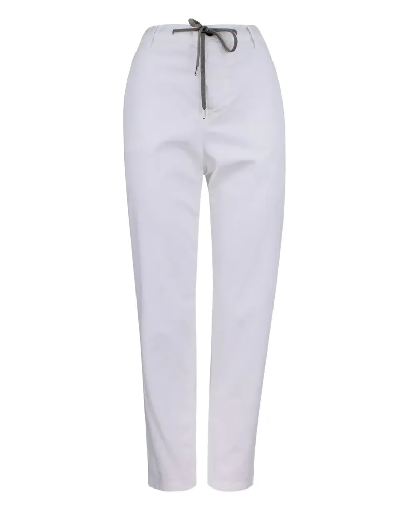 Eleventy Hose mit Kordelzug - Weiß Weiß