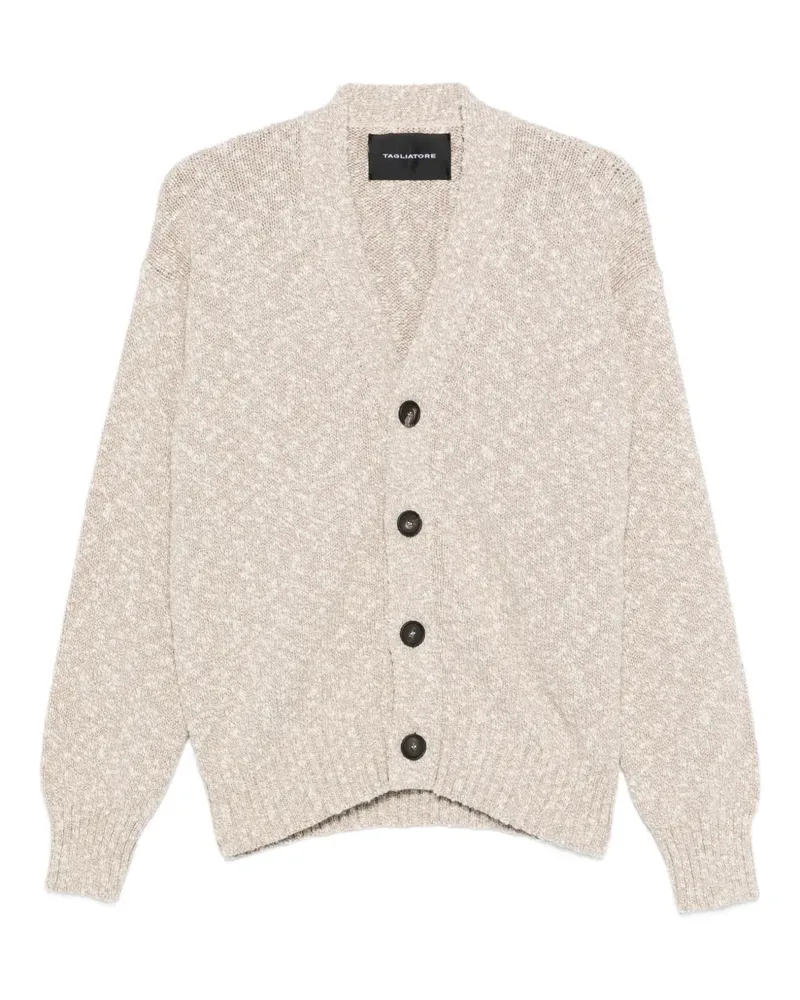 Tagliatore Cardigan mit V-Ausschnitt - Nude Nude