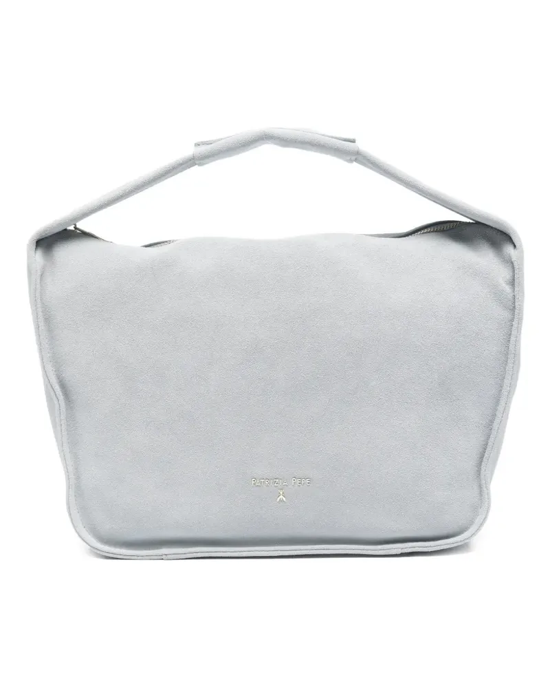 Patrizia Pepe medium Contemporary Hobo suede tote bag - Blau Blau