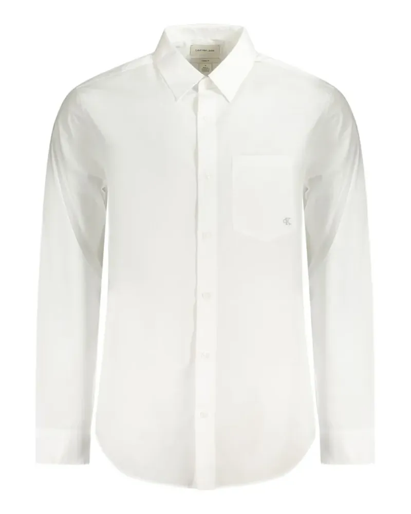 Calvin Klein slim-fit chest-pocket shirt - Weiß Weiß