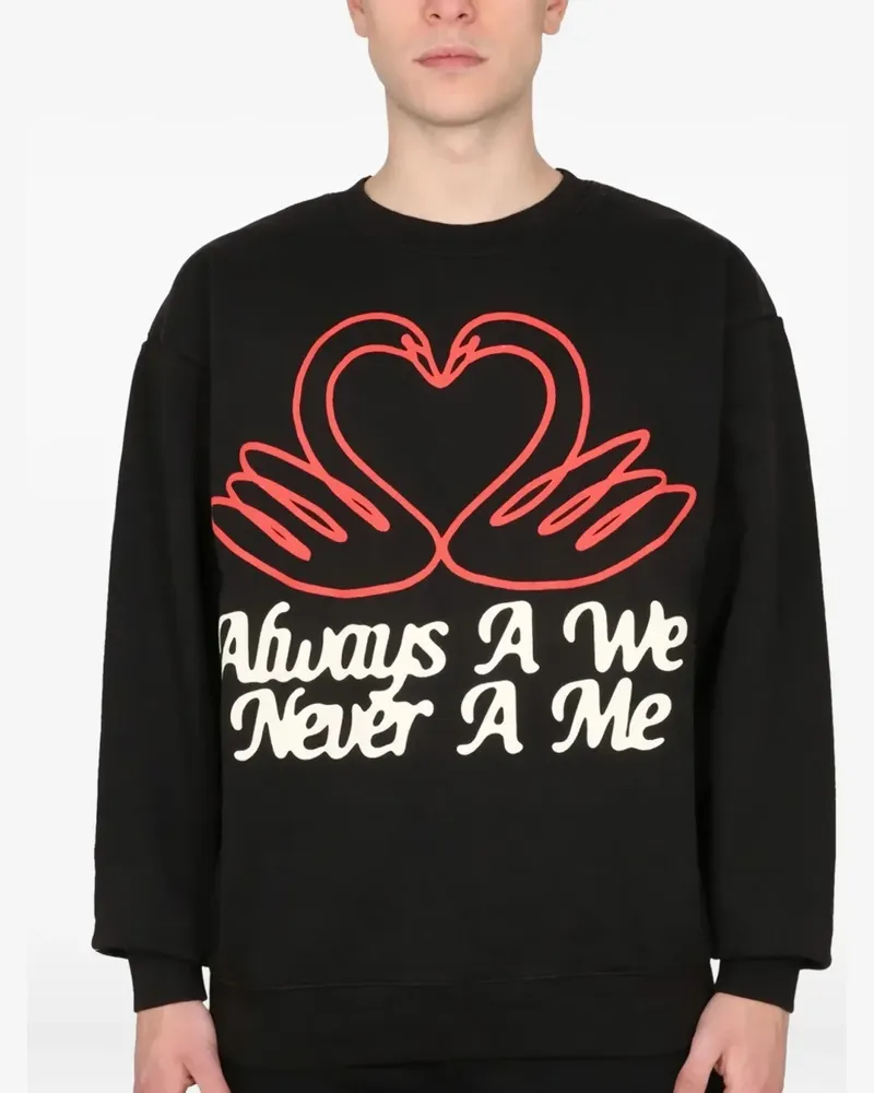 Market swan-graphic sweatshirt - Schwarz Schwarz