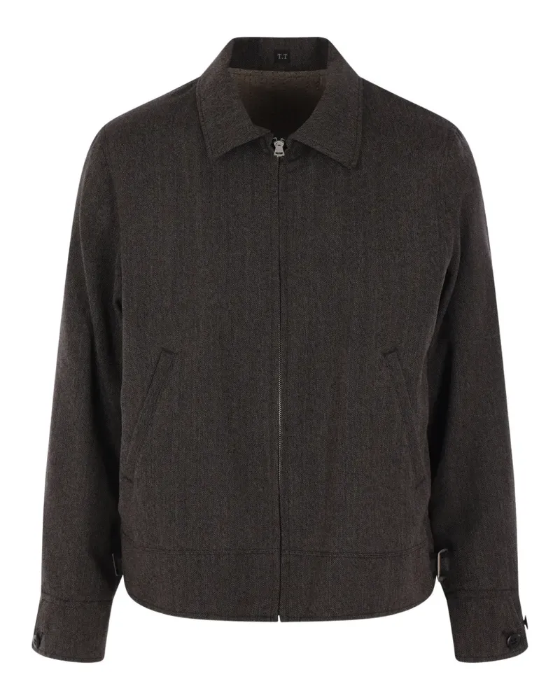Taiga Takahashi zip-up wool jacket - Braun Braun