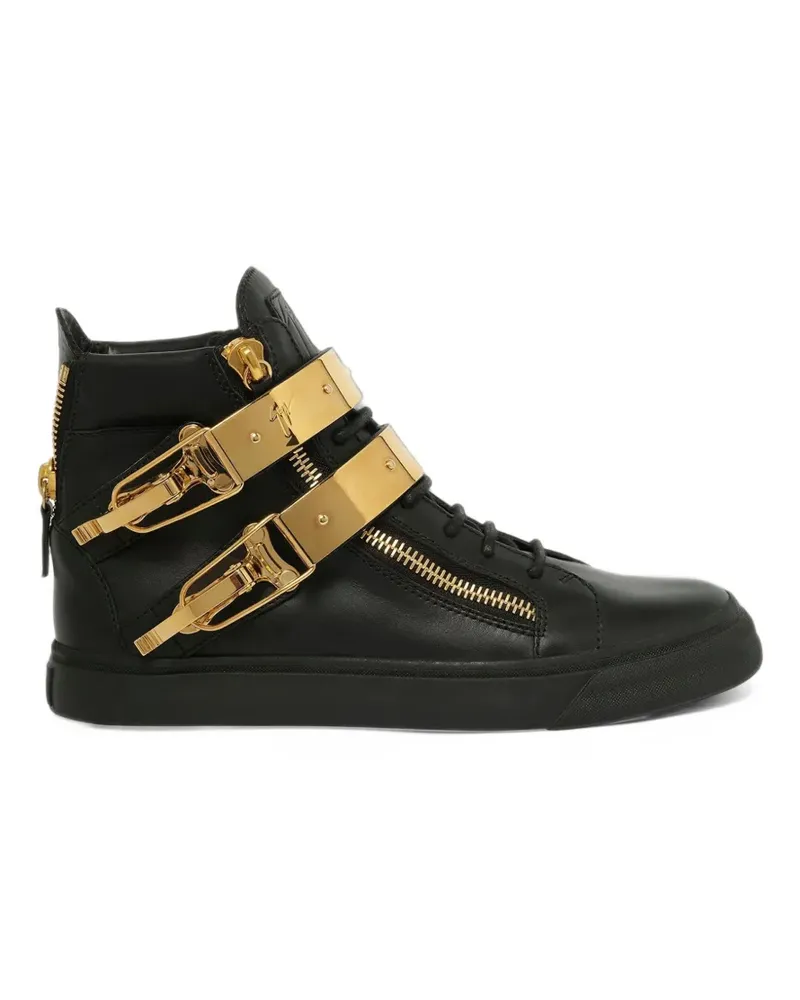 Giuseppe Zanotti High-Top-Sneakers mit Reißverschluss - Schwarz Schwarz