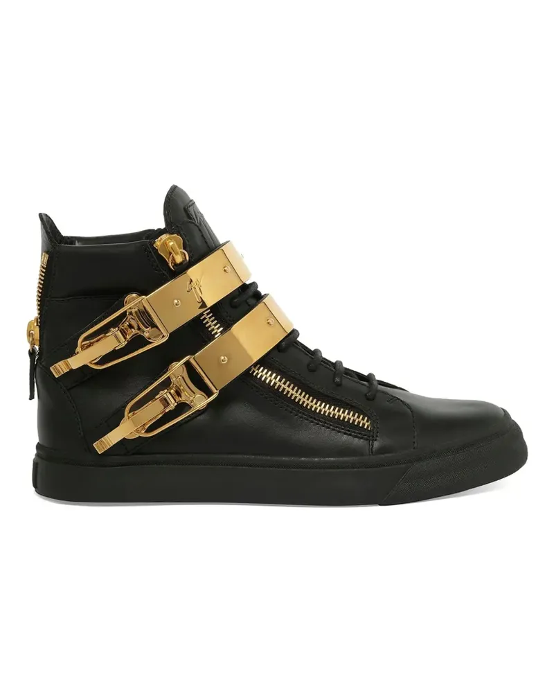 Giuseppe Zanotti High-Top-Sneakers mit Reißverschluss - Schwarz Schwarz