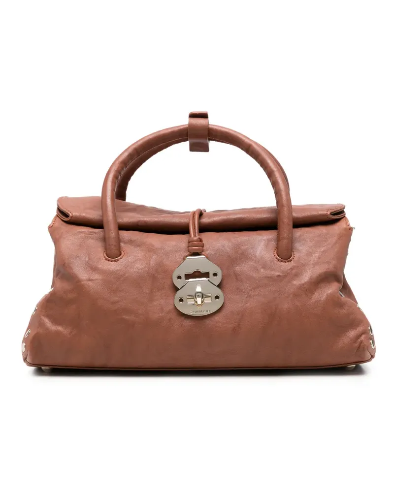 Zanellato Dotta Tote Bag mit Drehverschluss - Braun Braun