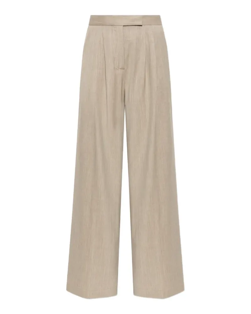 Paul & Shark Wide-Leg-Hose mit Bundfalten - Nude Nude