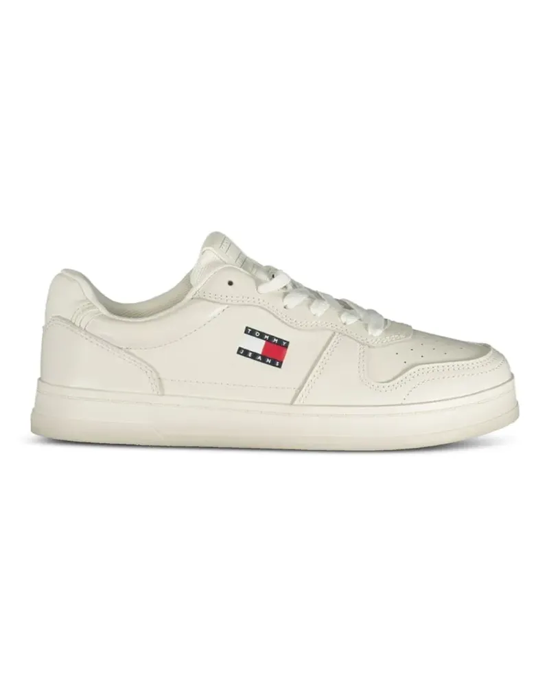 Tommy Hilfiger logo-patch perforated sneakers - Nude Nude