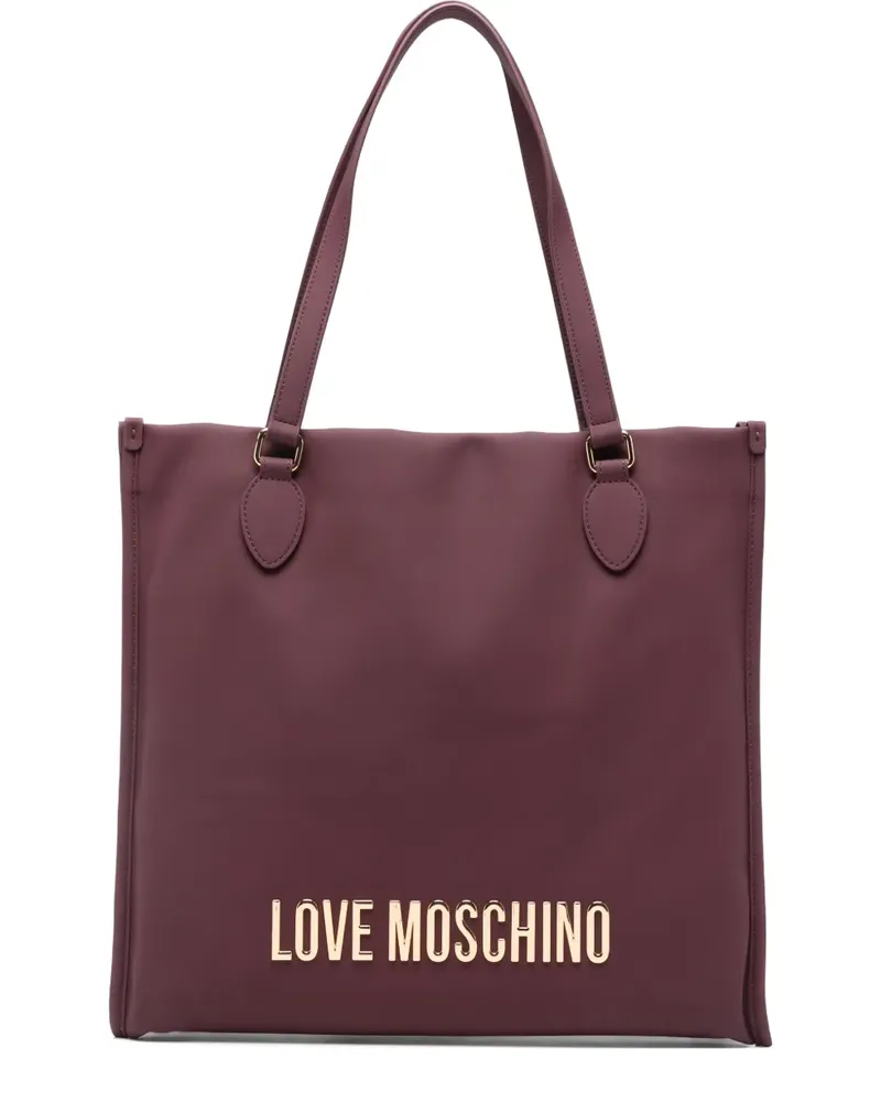 Moschino logo lettering tote bag - Violett Violett