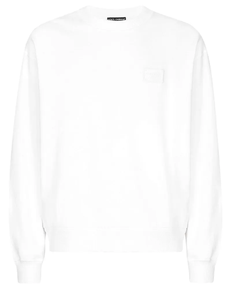 Dolce & Gabbana Sweatshirt mit Logo-Applikation - Weiß Weiß