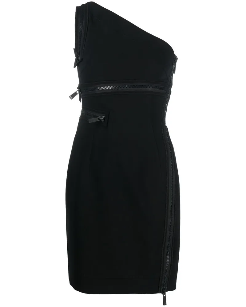 Dsquared2 Minikleid im One-Shoulder-Design - Schwarz Schwarz