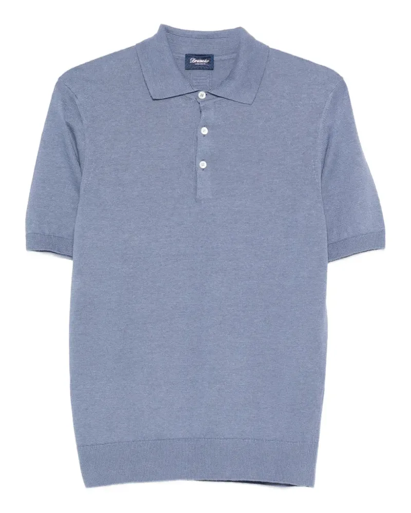 Drumohr  linen polo shirt - Blau Blau