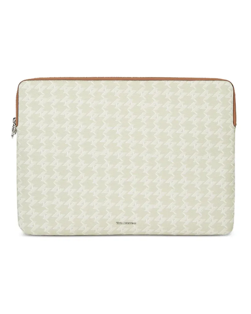 Karl Lagerfeld Ikon Laptoptasche mit Monogramm - Nude Nude