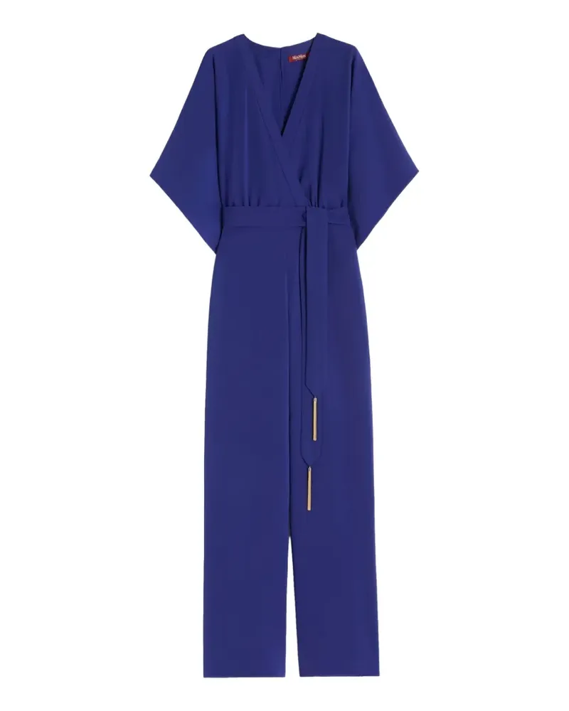 Max Mara v-neck jumpsuit - Blau Blau