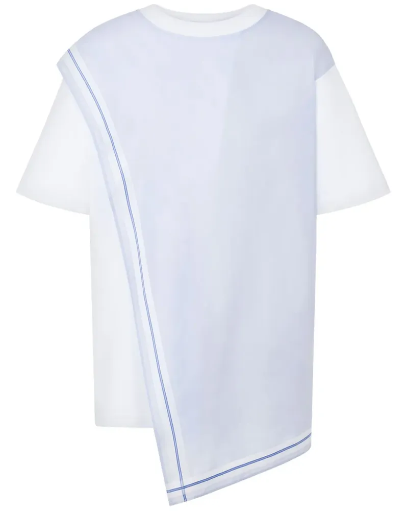 Moschino Asymmetrisches T-Shirt - Weiß Weiß