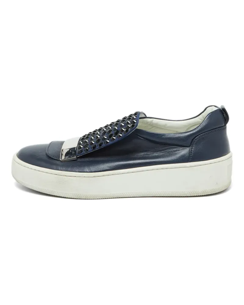 Sergio Rossi SR1 crystal-embellished sneakers - Blau Blau