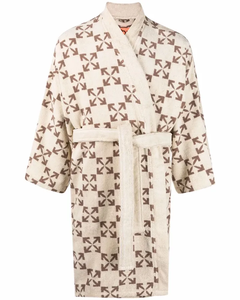 OFF-WHITE Bademantel mit Arrows-Muster - Nude Nude