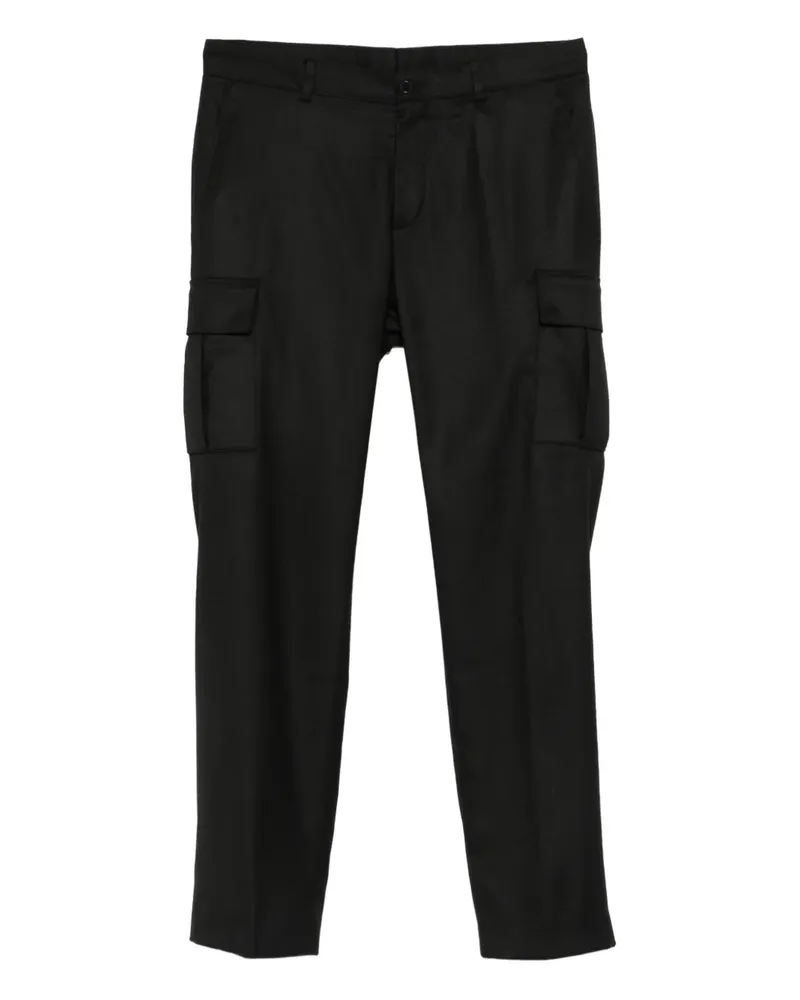 Karl Lagerfeld pressed-crease cargo trousers - Schwarz Schwarz