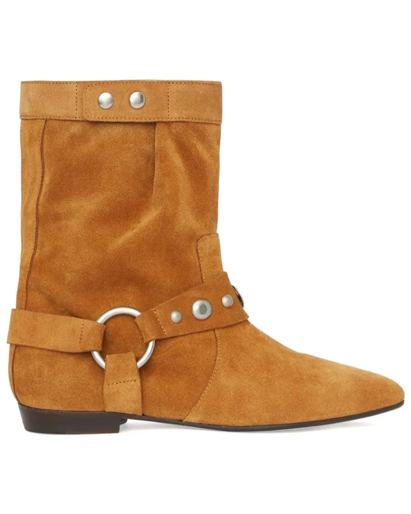 Isabel Marant Stania Wildlederstiefel mit Nieten - Braun Braun