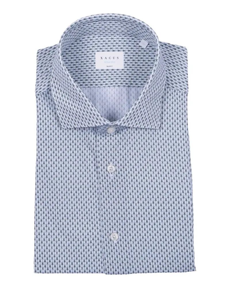 XACUS geometric-print shirt - Weiß Weiß