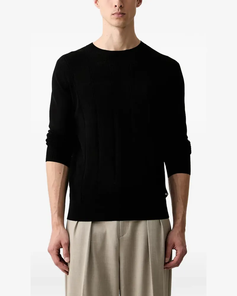 Karl Lagerfeld Strukturierter Strickpullover - Schwarz Schwarz
