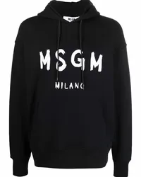 MSGM Hoodie mit Logo-Print Schwarz