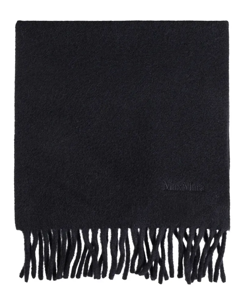 Max Mara Schal mit Logo-Stickerei - Blau Blau