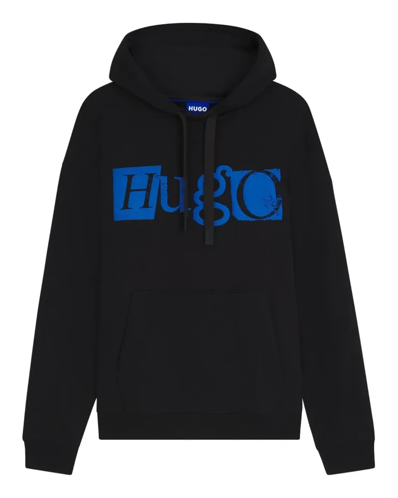 HUGO BOSS Hoodie mit Logo-Print - Schwarz Schwarz