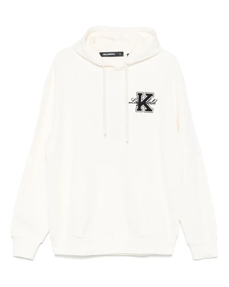Karl Lagerfeld Hoodie mit Logo-Stickerei - Nude Nude