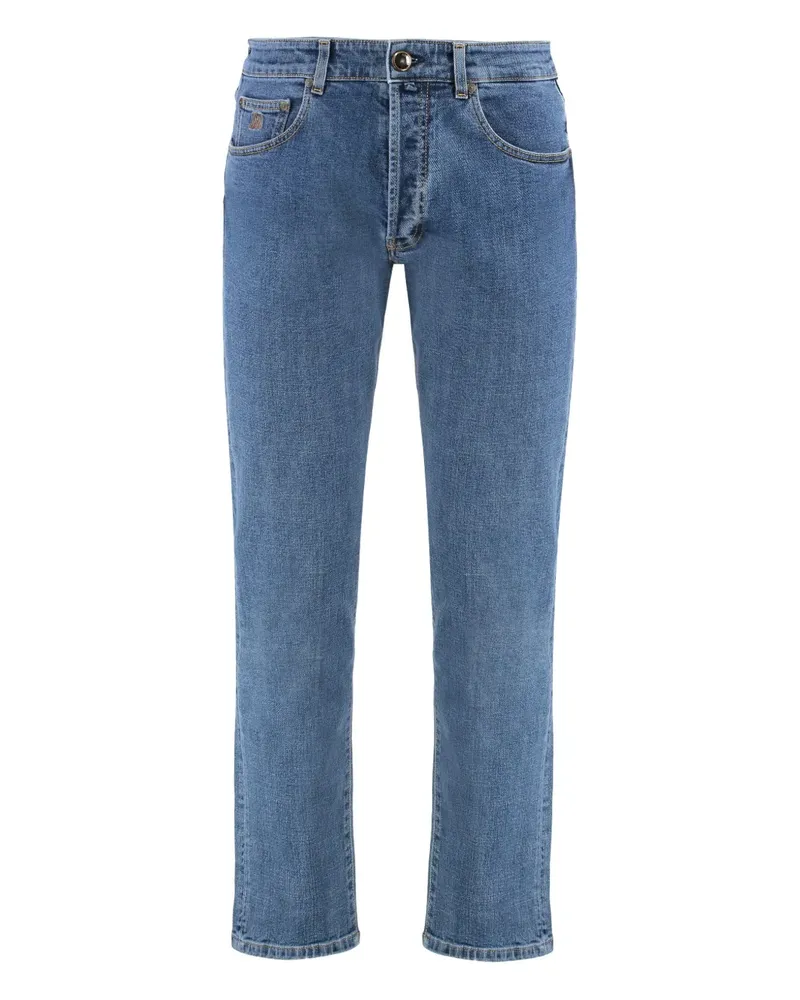 MOORER Jeans im Five-Pocket-Design - Blau Blau