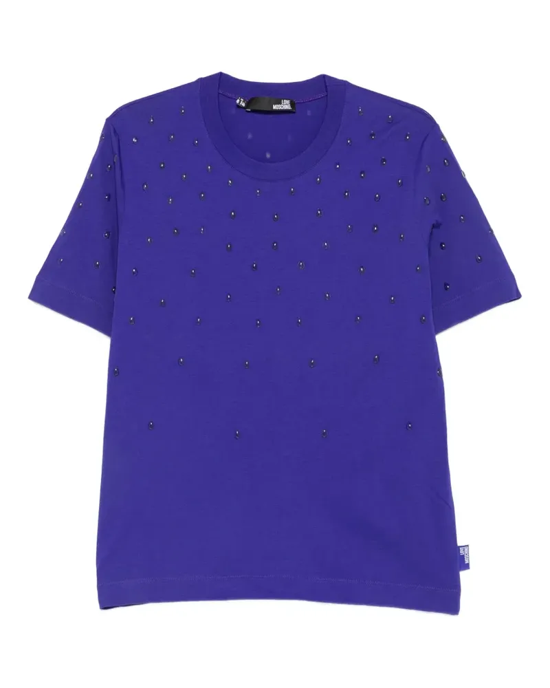 Moschino bead-embellishment T-shirt - Violett Violett