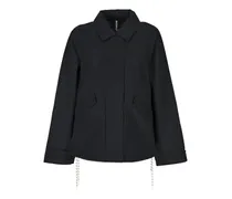 raglan-sleeve drawstring jacket - Blau