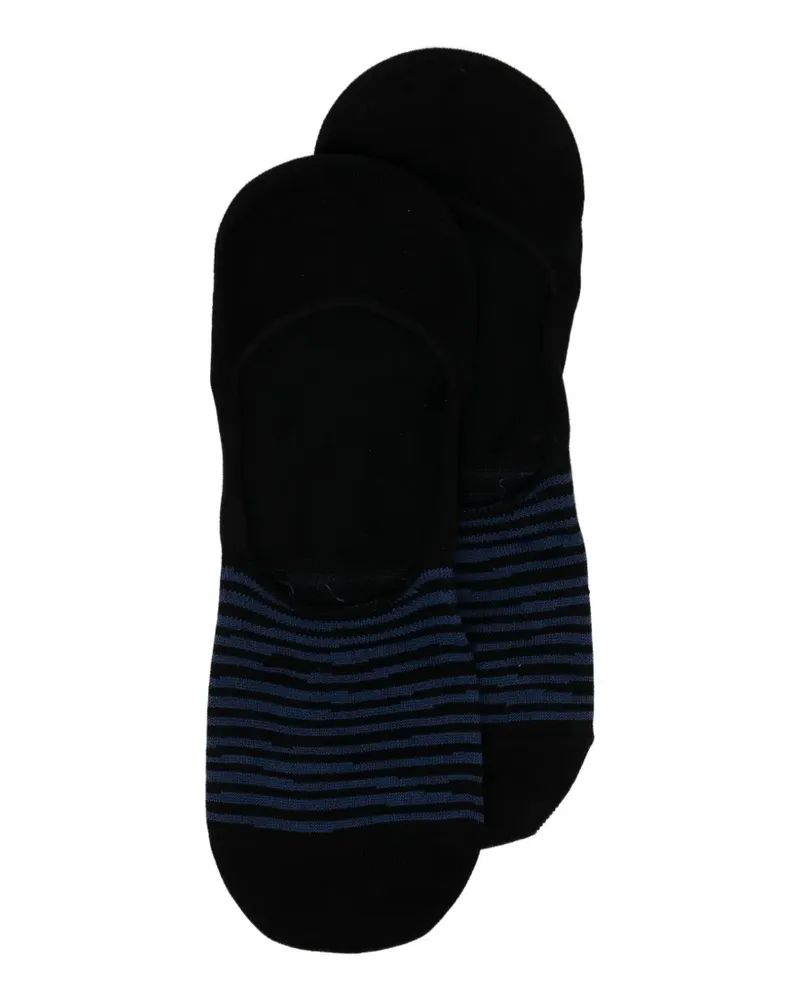Ermenegildo Zegna Gestreifte Socken - Schwarz Schwarz