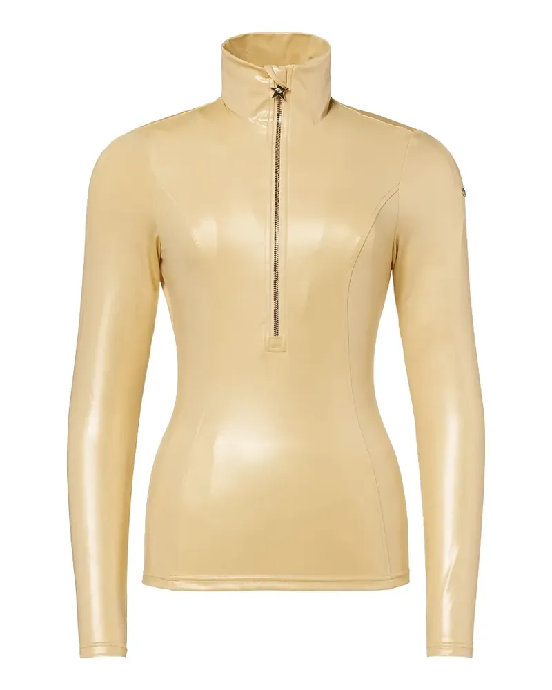 GOLDBERGH metallic half-zip ski top Gold