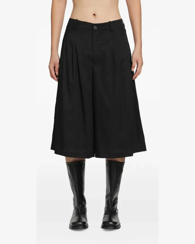 Our Legacy Split pleated shorts - Schwarz Schwarz