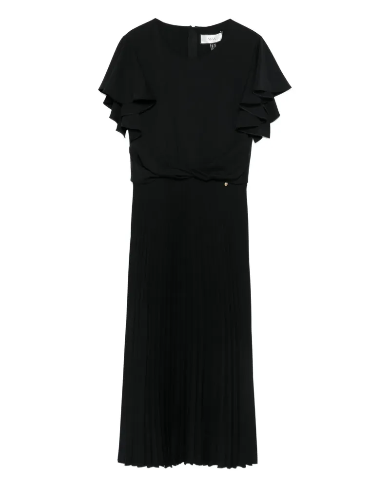 NISSA Gerüschtes Kleid mit Falten - Schwarz Schwarz