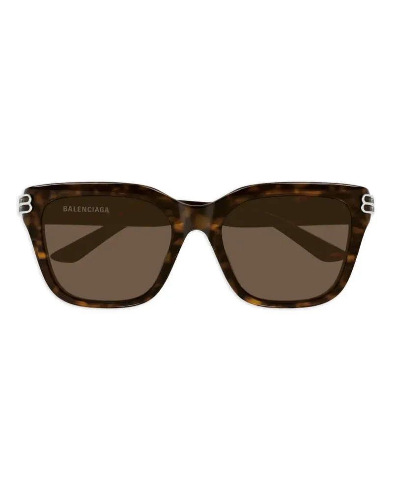 Balenciaga Sonnenbrille mit eckigem Gestell - Braun Braun