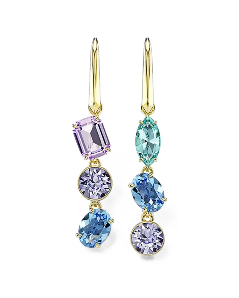 Swarovski crystal-embellished drop earrings - Gold Gold
