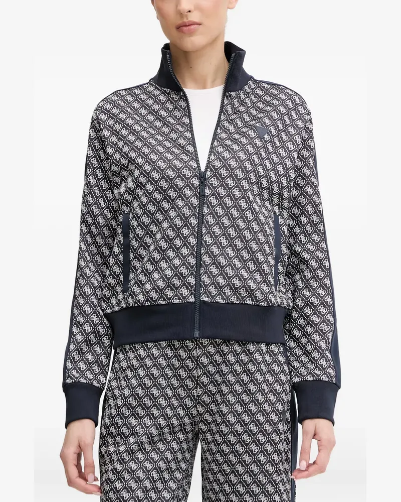 Guess Gemusterte Sweatshirtjacke - Blau Blau