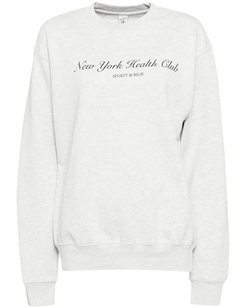 SPORTY & RICH NY Health Club Pullover - Grau Grau
