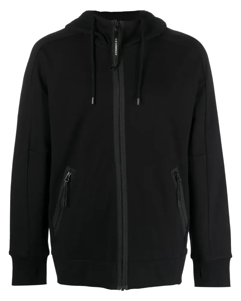 C.P. Company Hoodie mit Logo-Print - Schwarz Schwarz