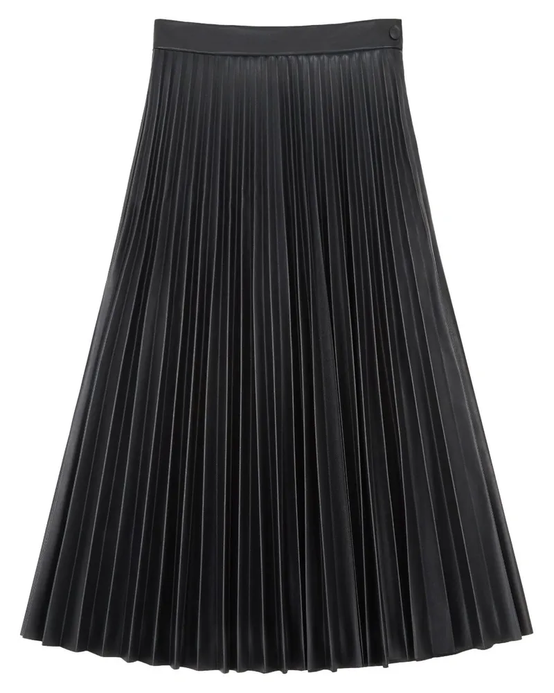 Maison Margiela Midirock mit Falten - Schwarz Schwarz