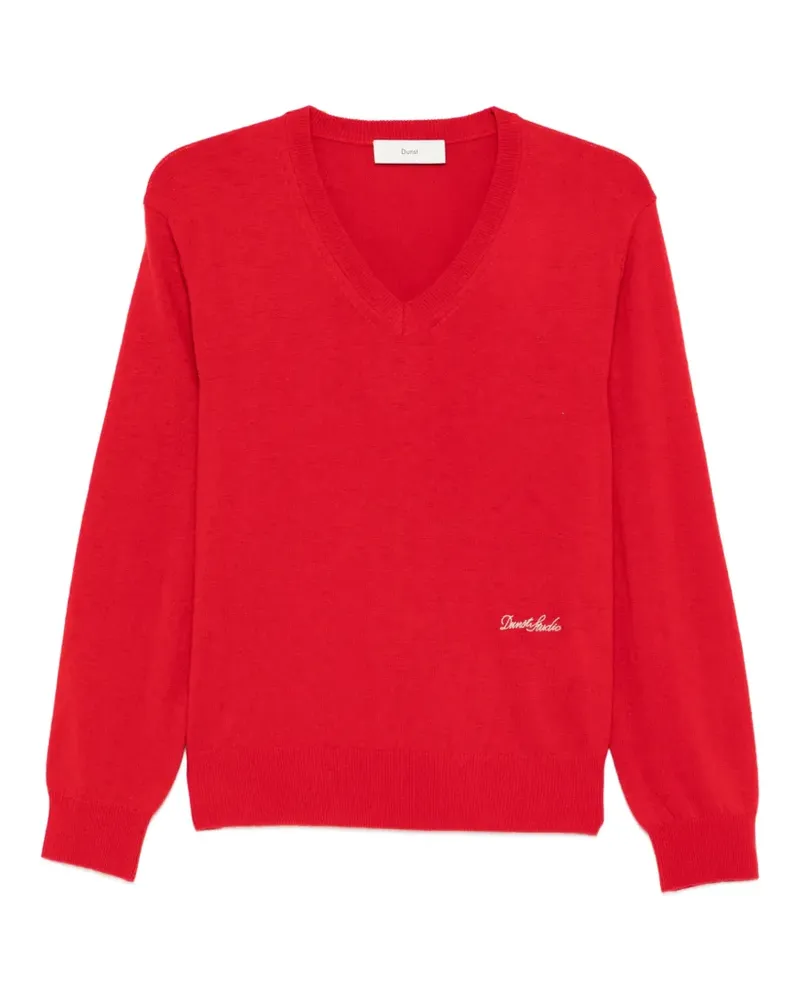 Dunst Pullover mit V-Ausschnitt - Rot Rot