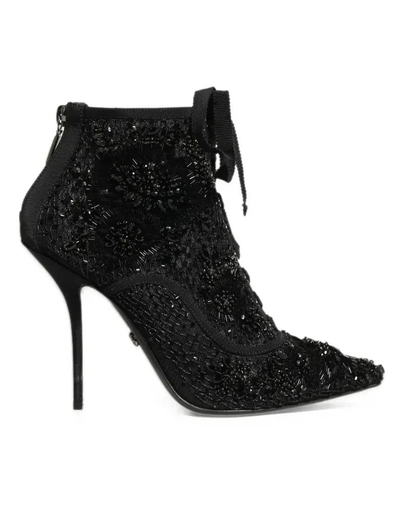 Dolce & Gabbana embellished mesh ankle boots - Schwarz Schwarz
