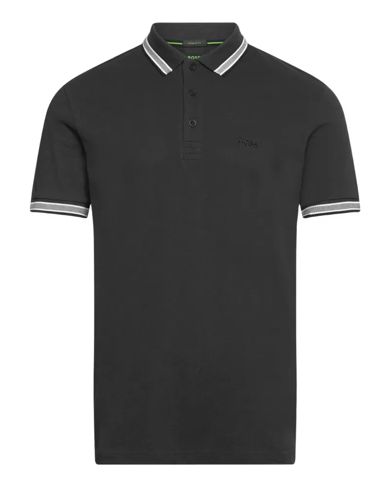 HUGO BOSS Paddy Poloshirt aus Baumwoll-Piqué - Schwarz Schwarz