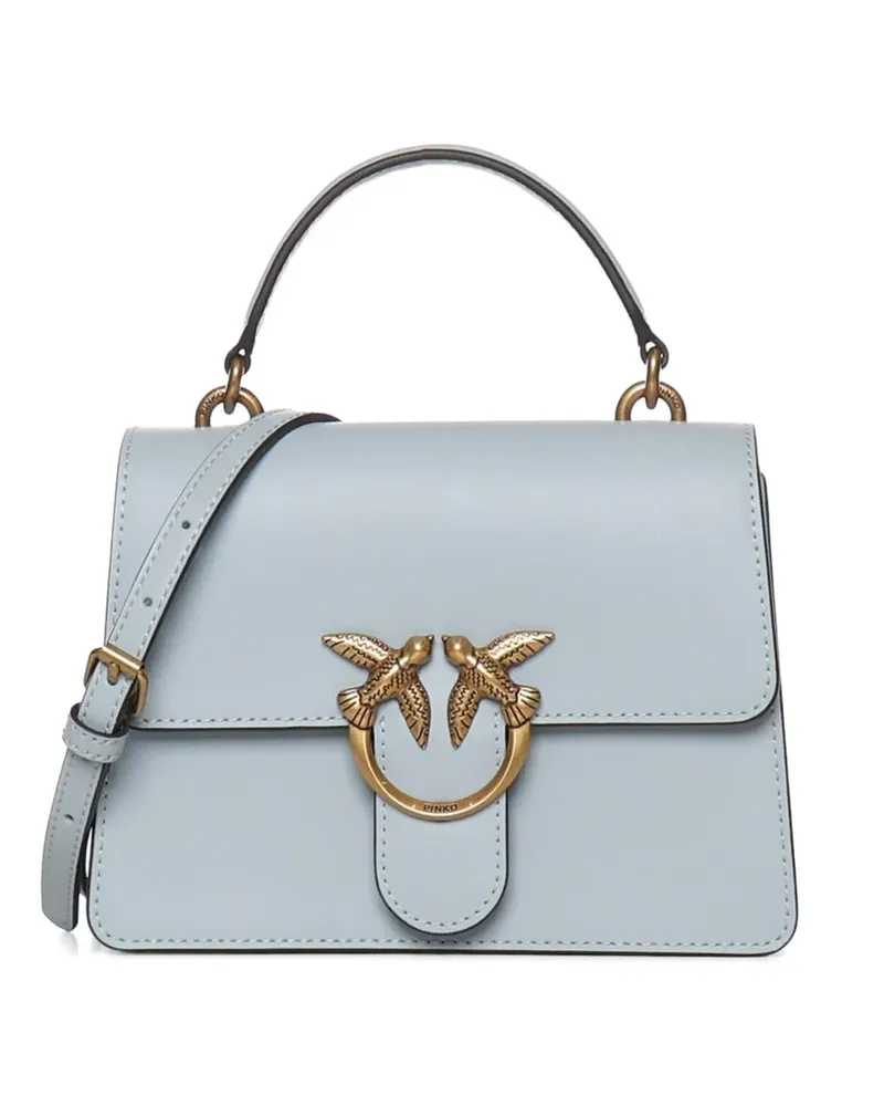 Pinko Love One top-handle leather tote bag - Blau Blau